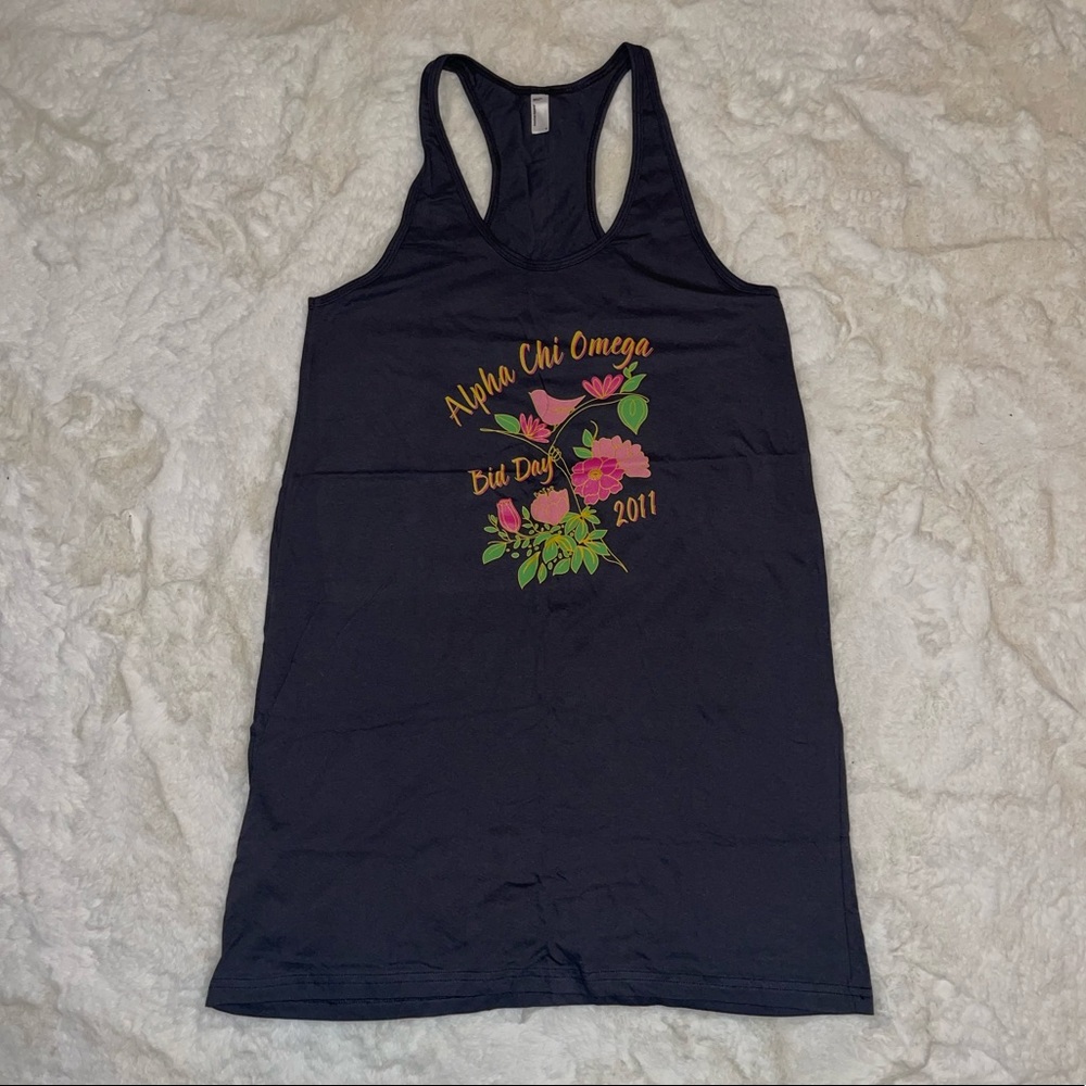American Apparel Alpha Chi Omega/AXO Tank Dress